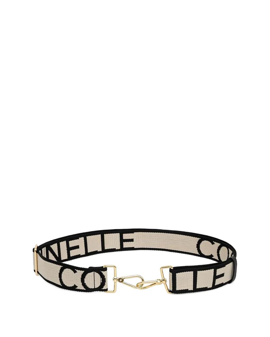 Coccinelle White Logo Buckle Shoulder Strap