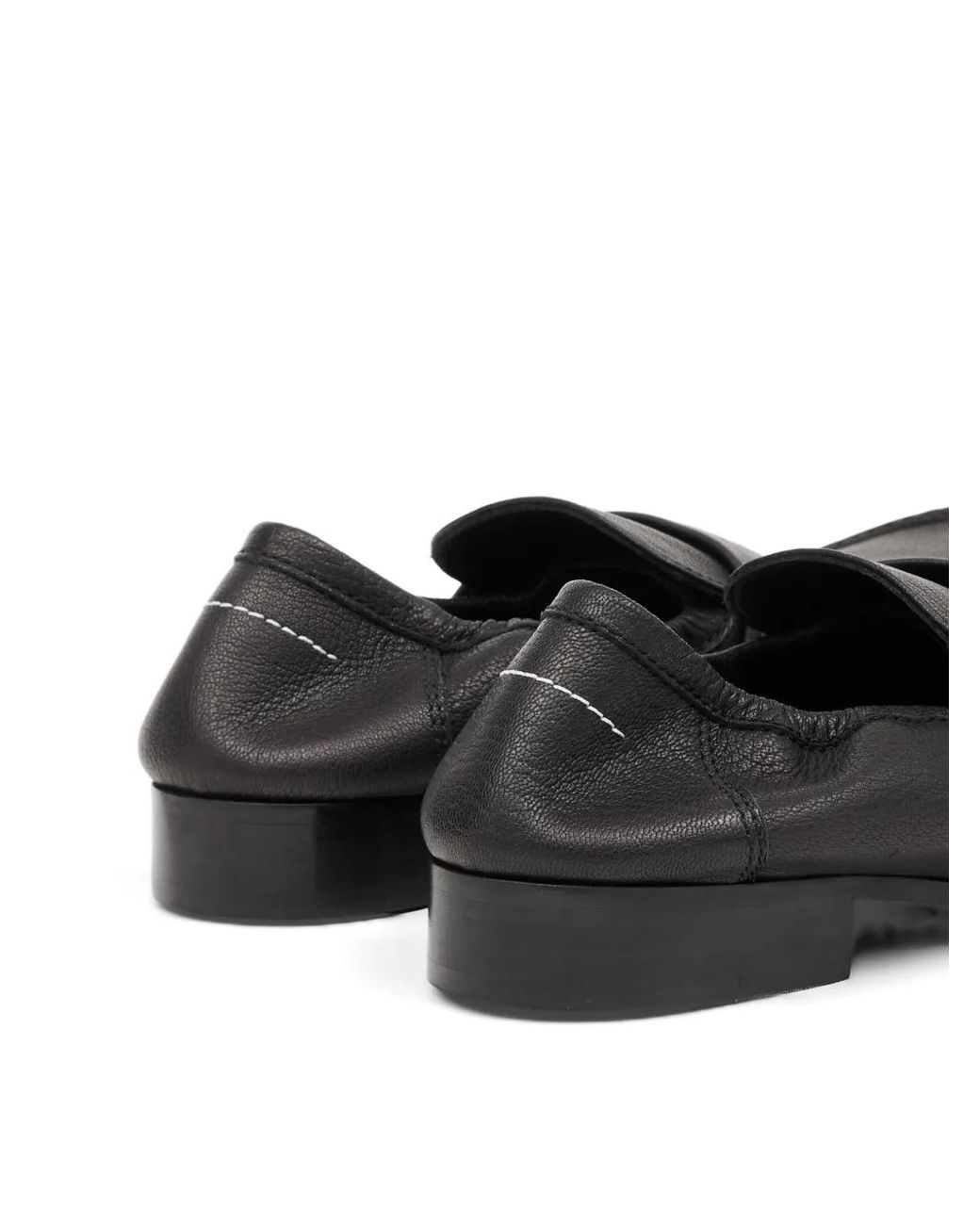 MM6 by Maison Margiela White Swing Toe Loafers