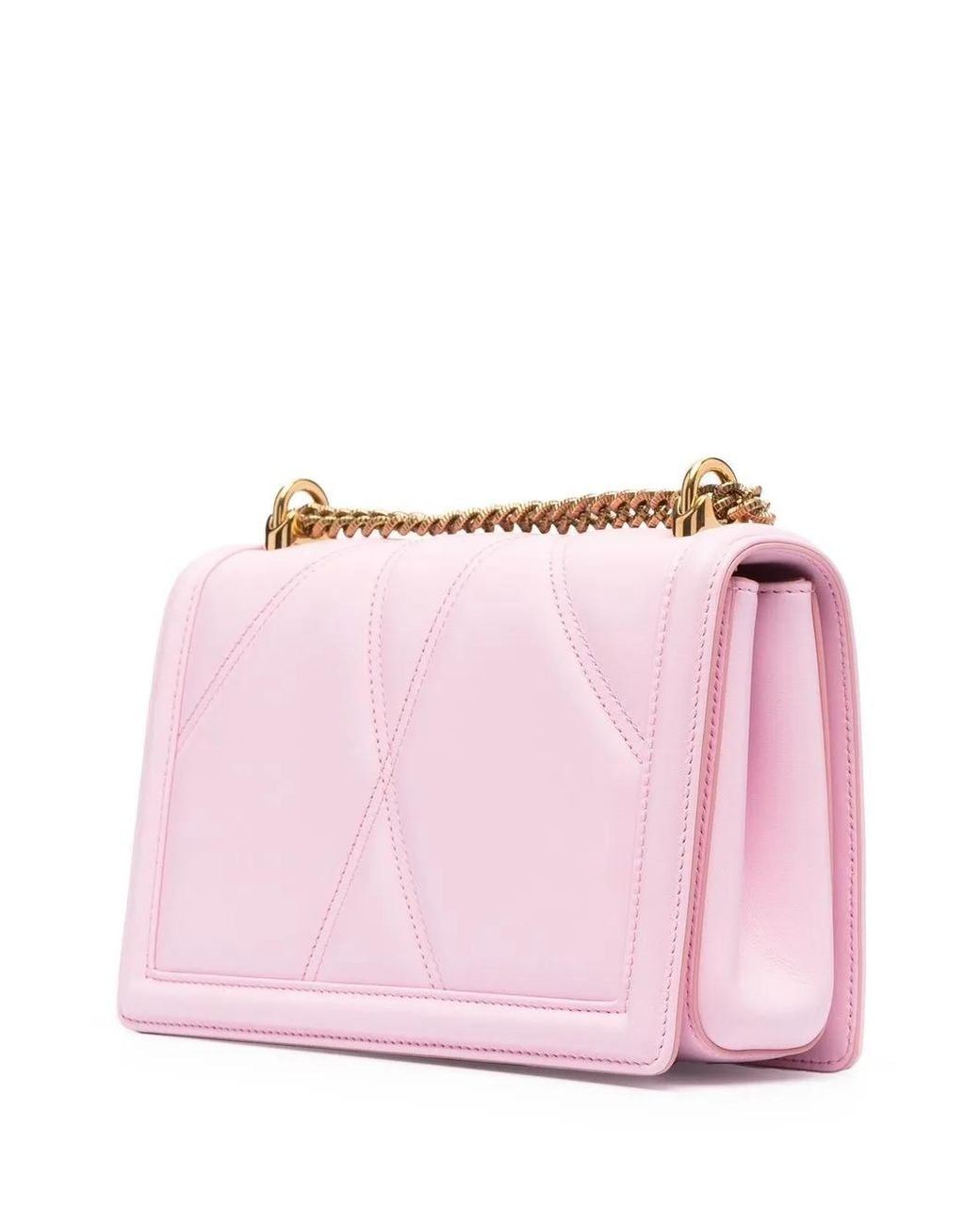 Dolce & Gabbana Pink Medium Devotion Quilted Shoulder Bag