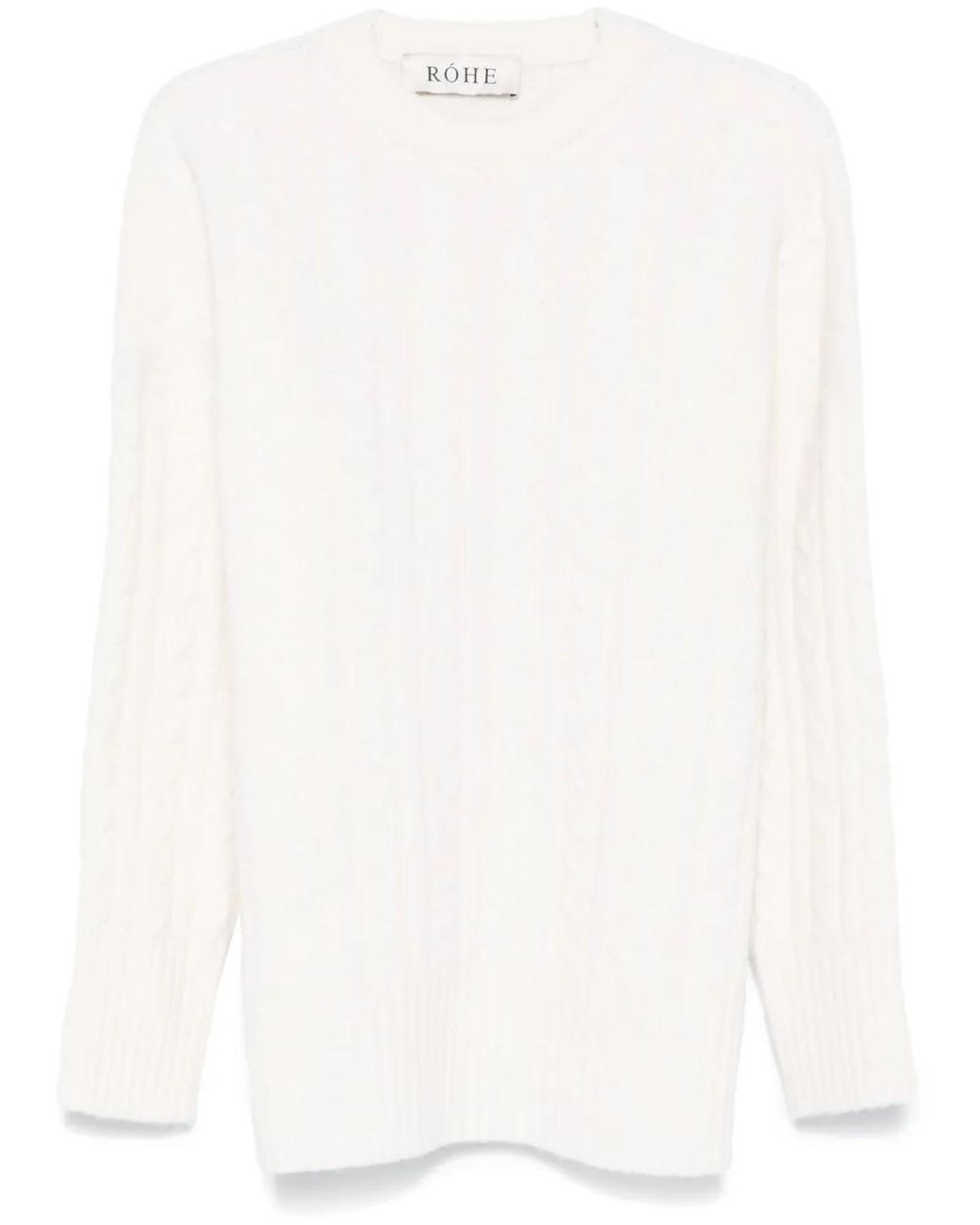 Rohe White Cable-Knit Sweater