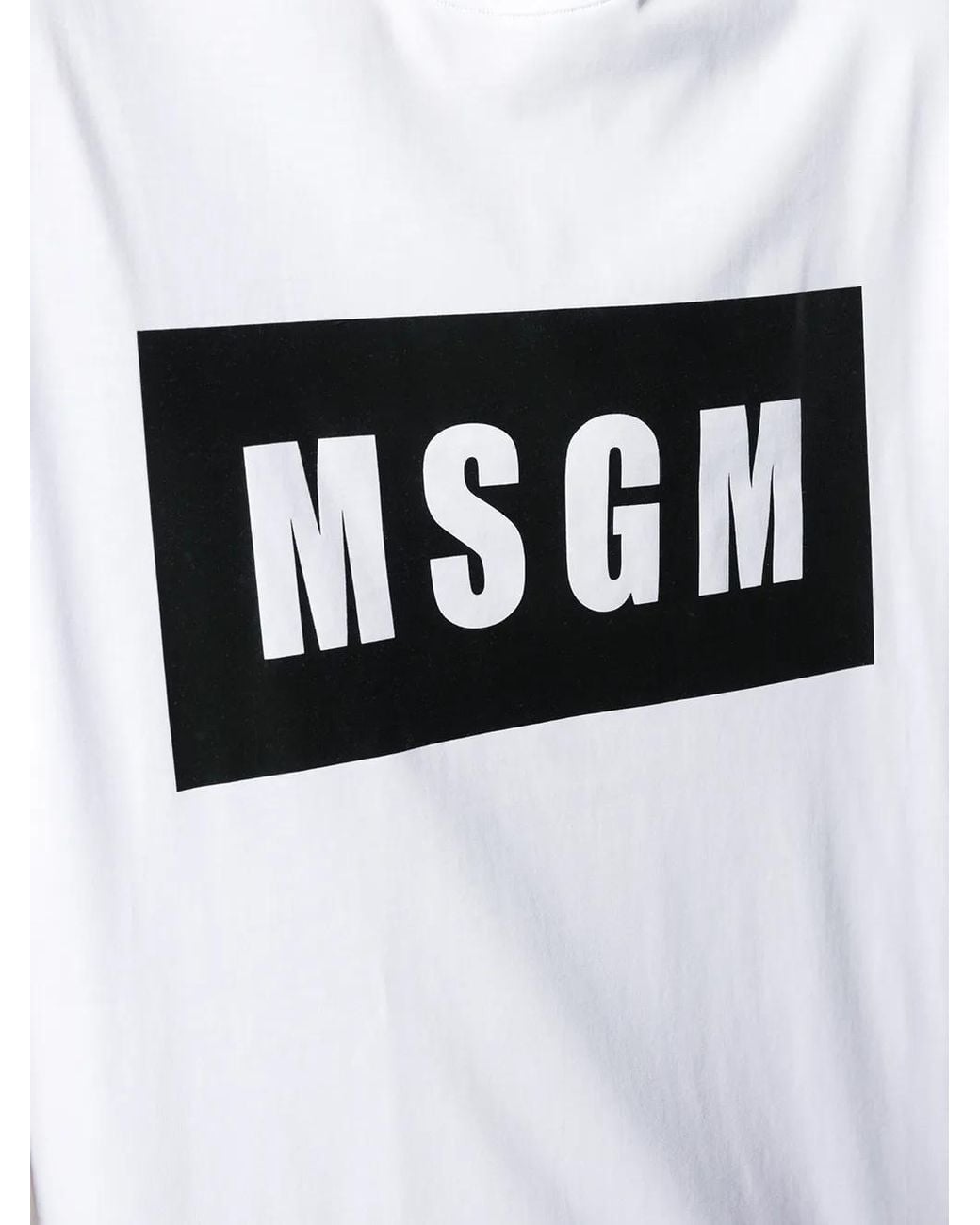 Camiseta Con Logo Estampado MSGM de hombre de color White