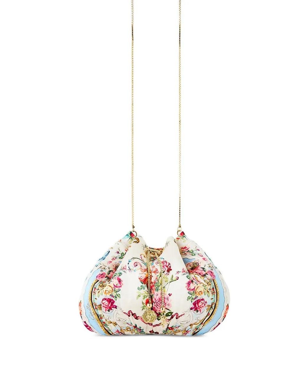Camilla White Pochette À Fleurs