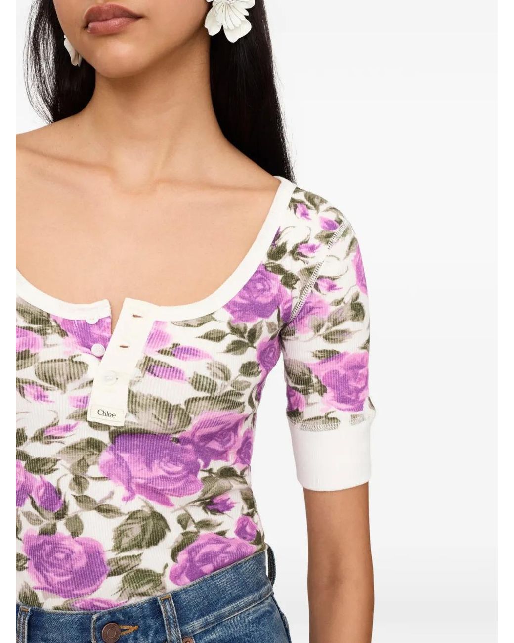 Chloé Pink Floral T-Shirt
