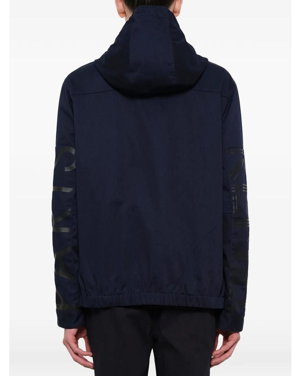 KENZO Blue Paris Logo-Print Parka for men