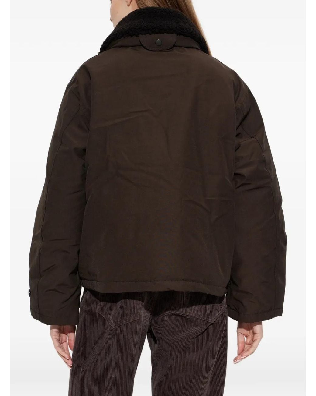 Canada Goose Black Veste Scout À Col En Peau Lainée