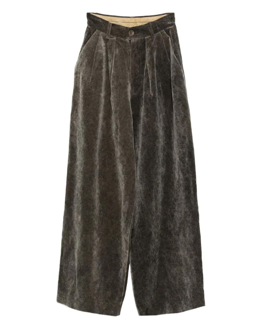 Pantalones Plisados Uma Wang de color Gray