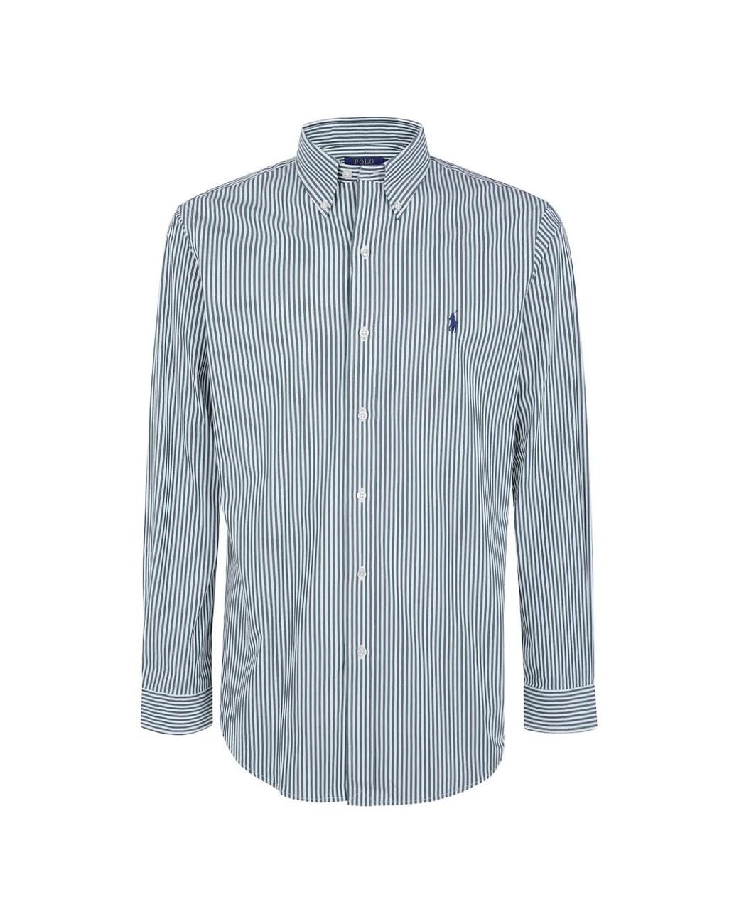 Polo Ralph Lauren Blue Striped Button-Down Shirt for men