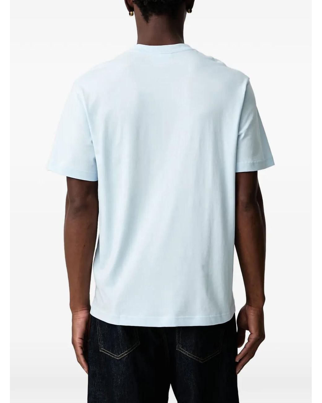 Lacoste T-Shirt Met Logopatch in het Blue voor heren