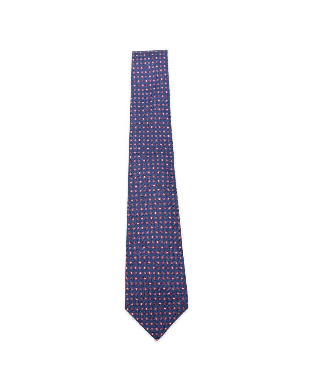 Kiton Purple Geometric-Print Tie for men
