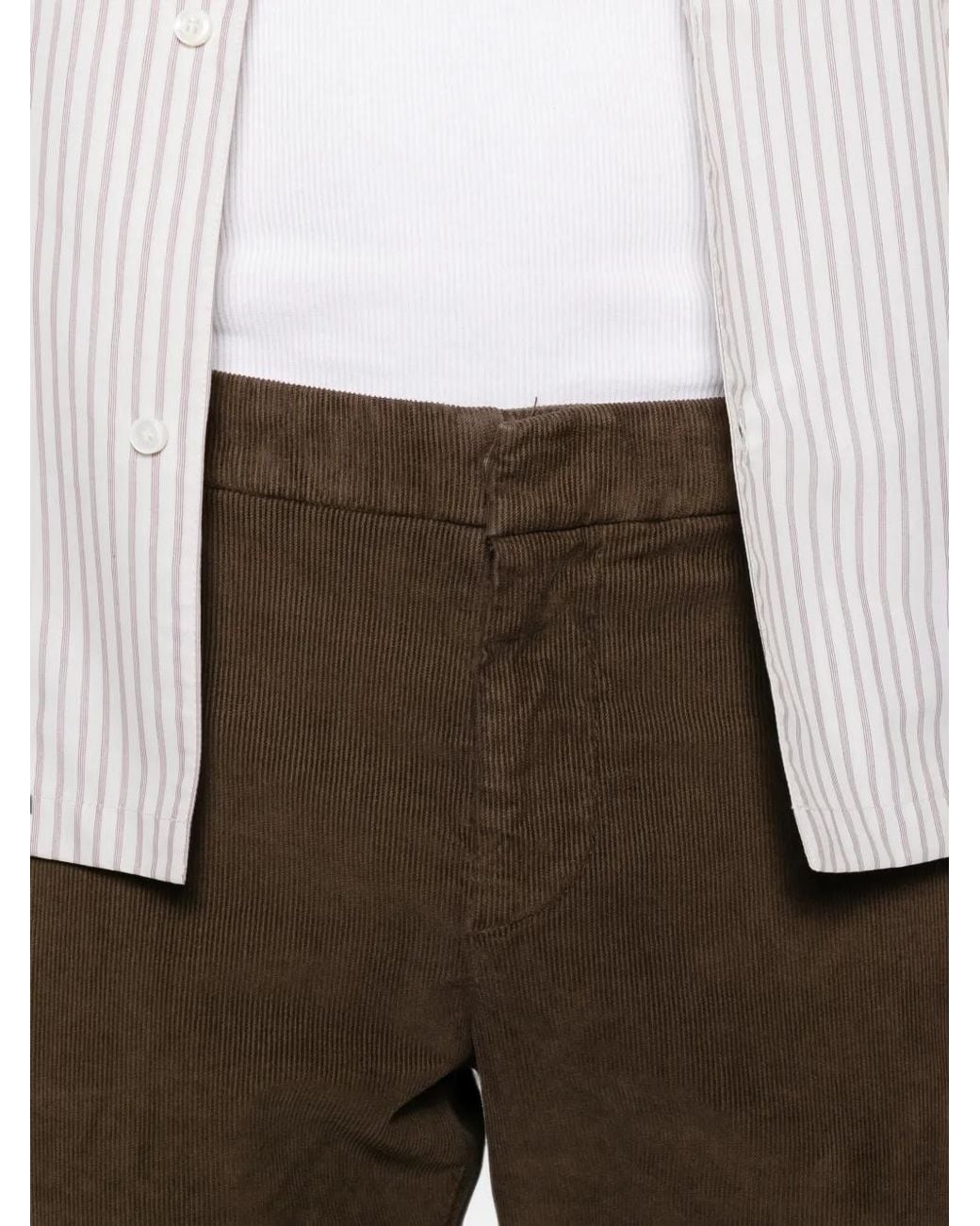 Dondup Gray Corduroy Slim-Fit Trousers for men