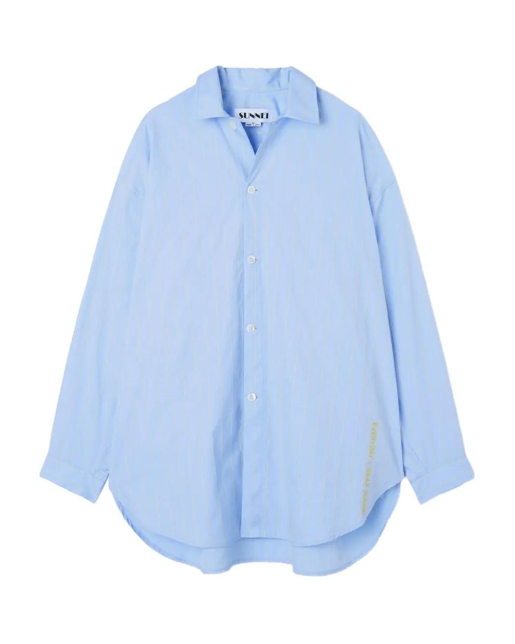 Sunnei Blue Striped Detailed Shirt