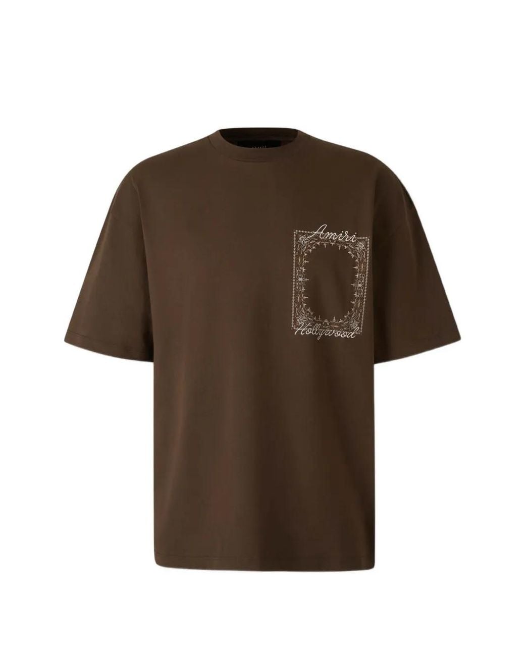 Amiri Brown Ma Quad Bandana Oversized T-Shirt for men