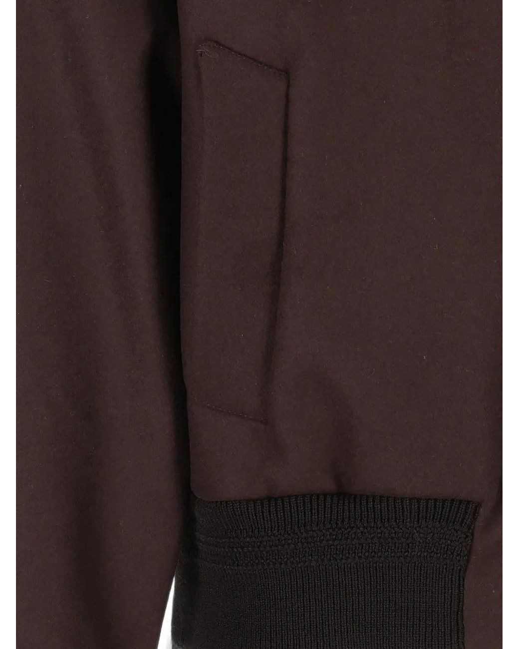 Barena Brown Ribbed-Trim Zip-Up Jacket for men