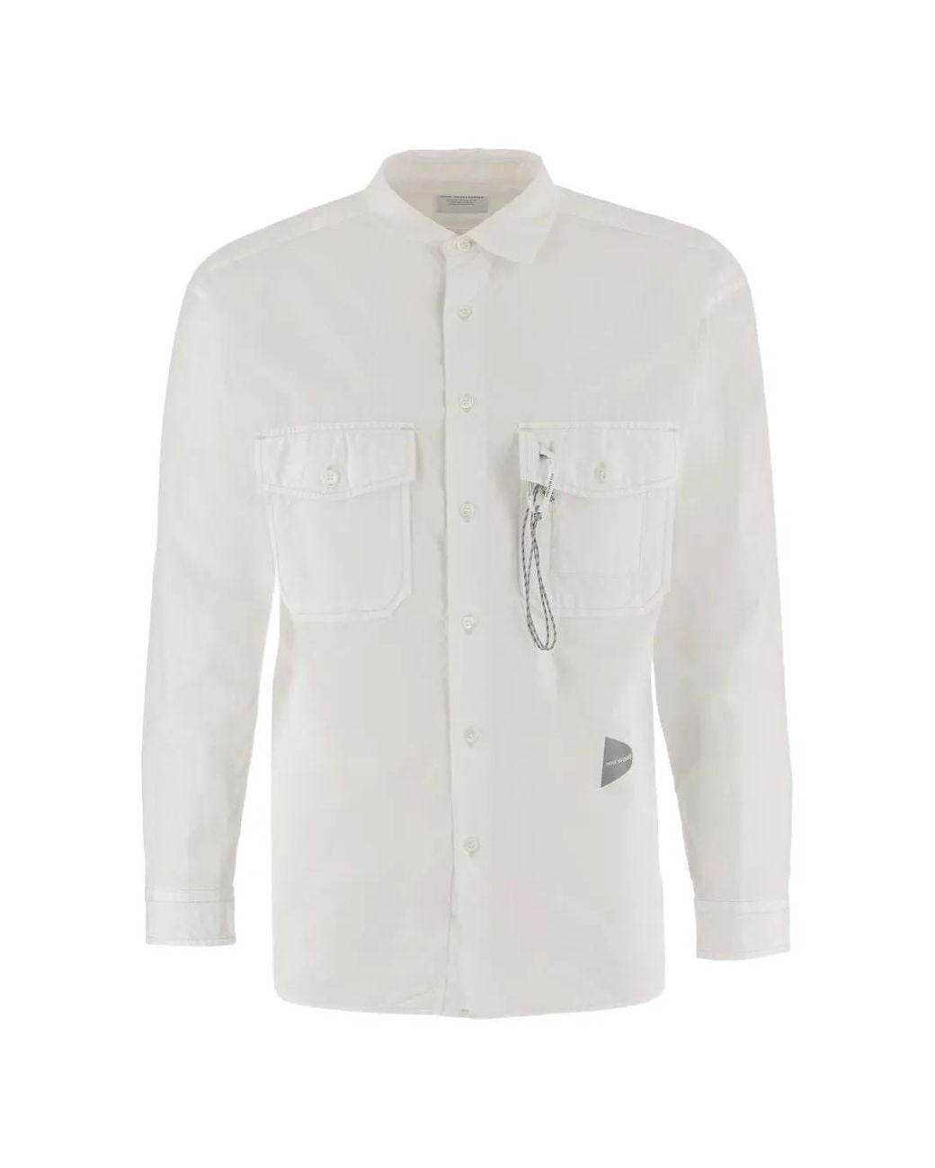 And Wander White Pockets Shirt for men