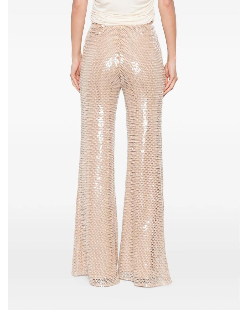 Elie Saab White Sequin Trousers