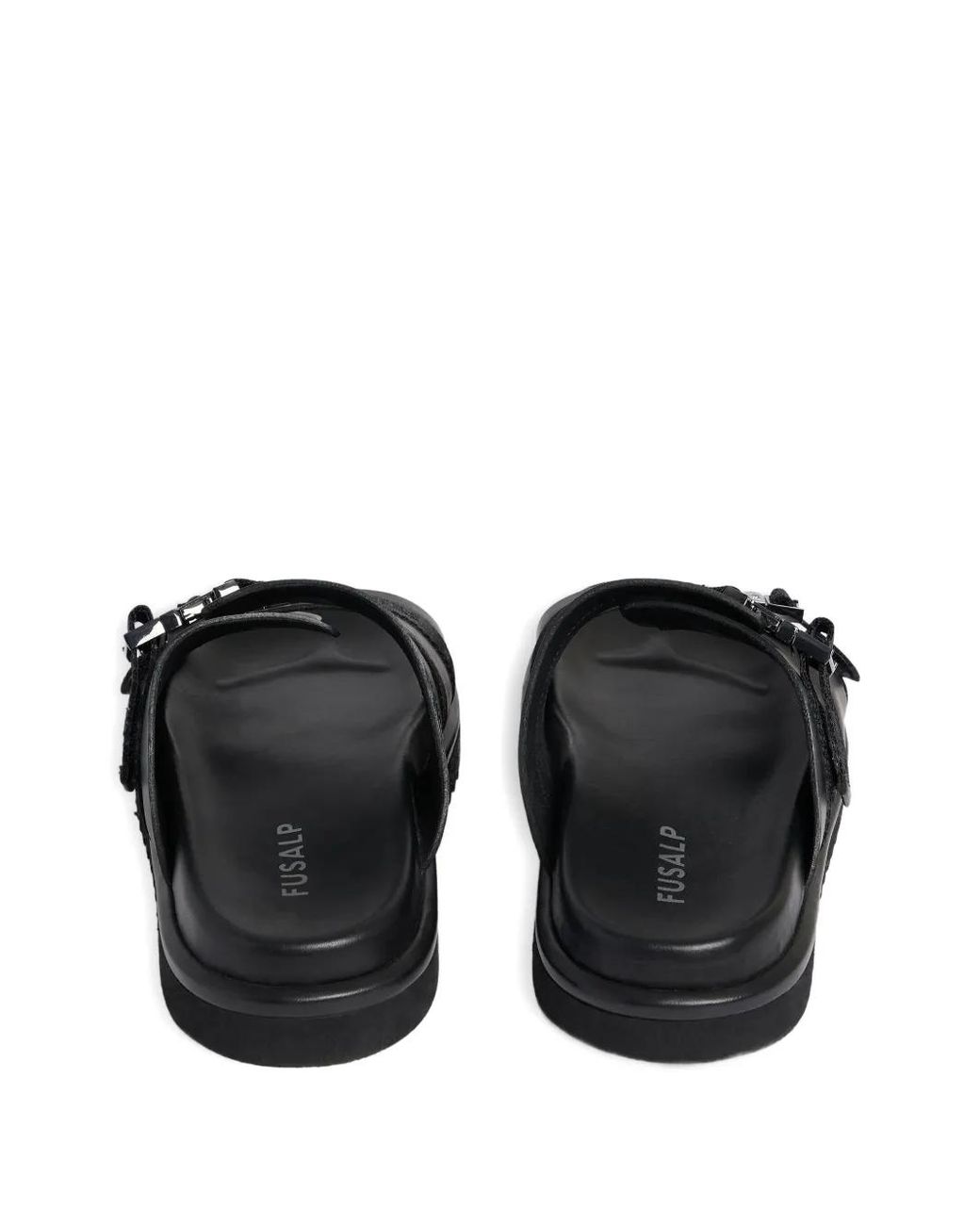 Fusalp Black Sandal M Leather Sandals for men