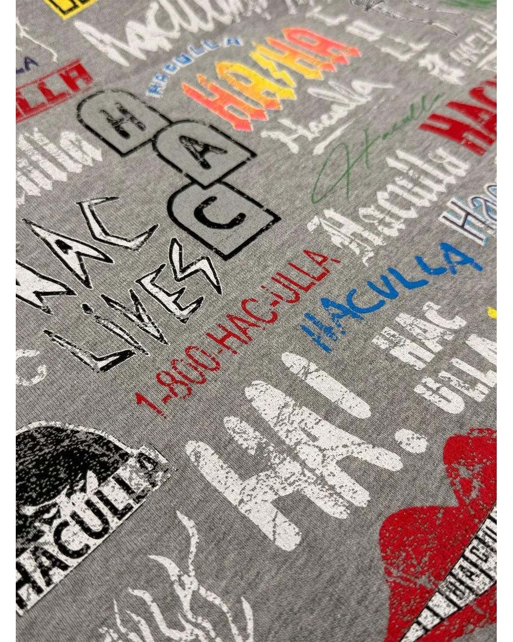 Haculla Gray Logo-Print Hoodie for men