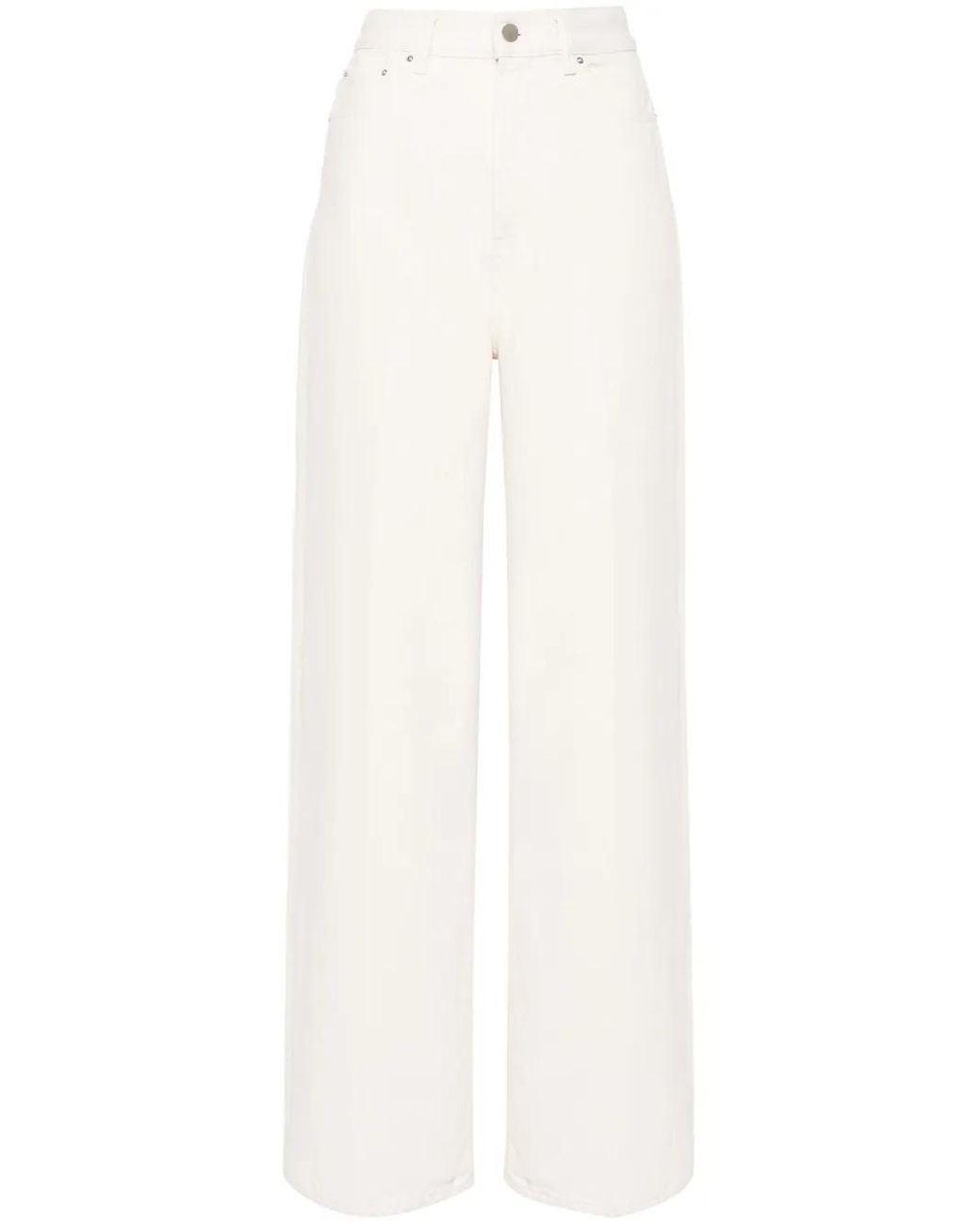 Totême Jeans Met Wijde Pijpen in het White