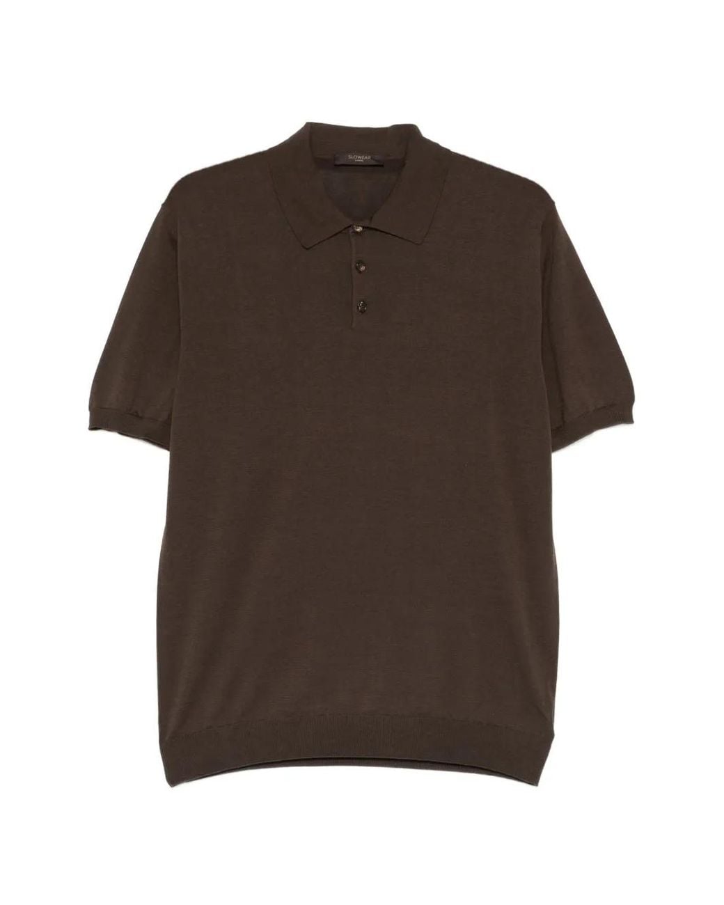 Zanone Brown Buttoned Polo Shirt for men