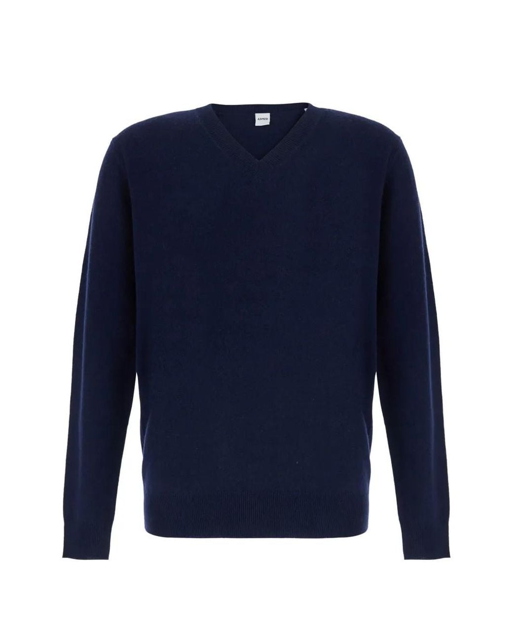 Aspesi Blue V-Neck Sweater for men