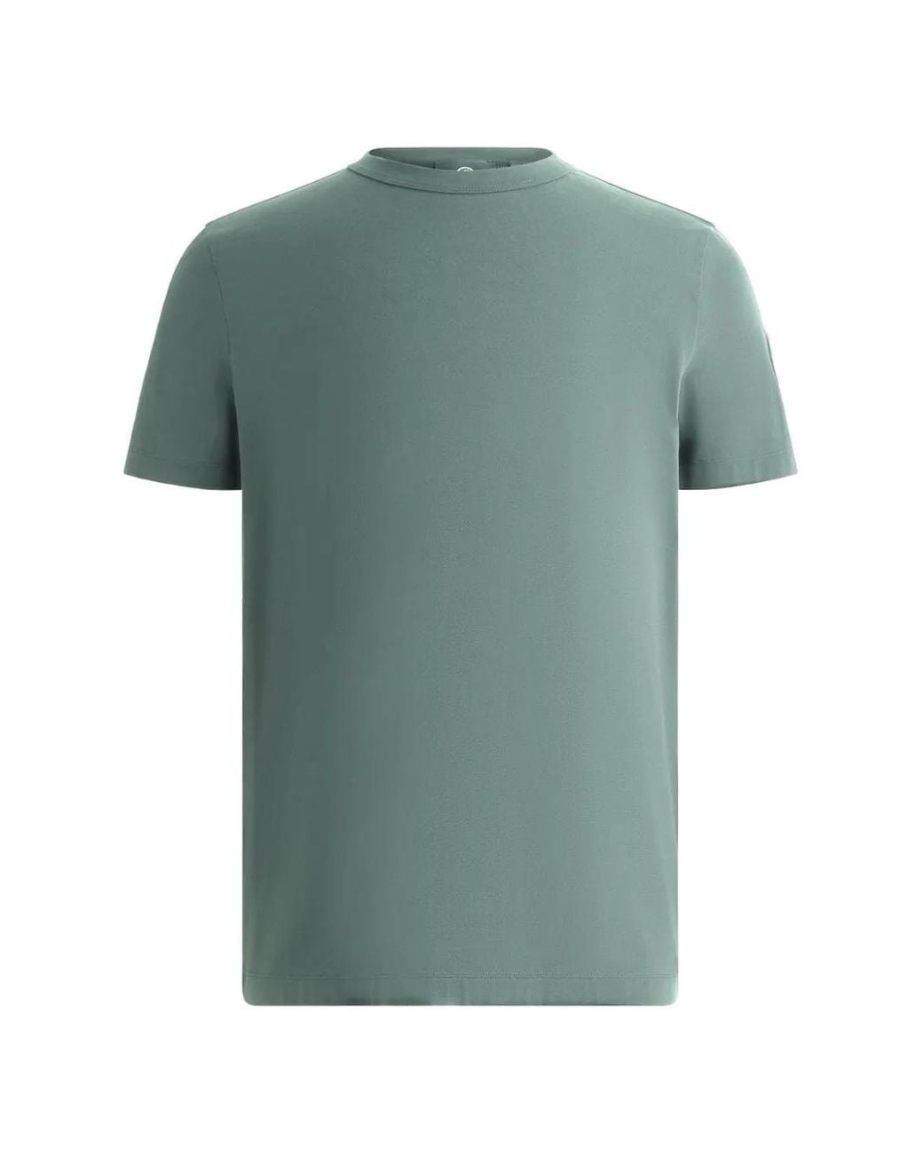Fusalp Green Riviere Short-Sleeve Plain Cotton T-Shirt for men