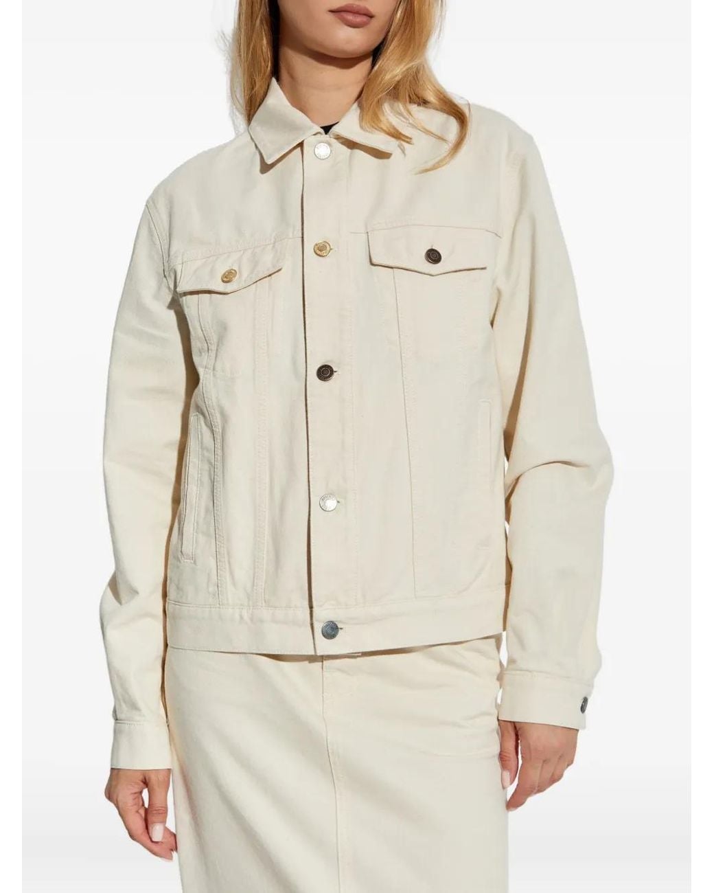 Moschino Natural Button-Fastening Denim Jacket