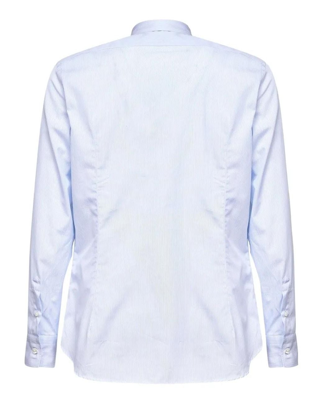 D4.0 White Buttoned Striped Shirt for men