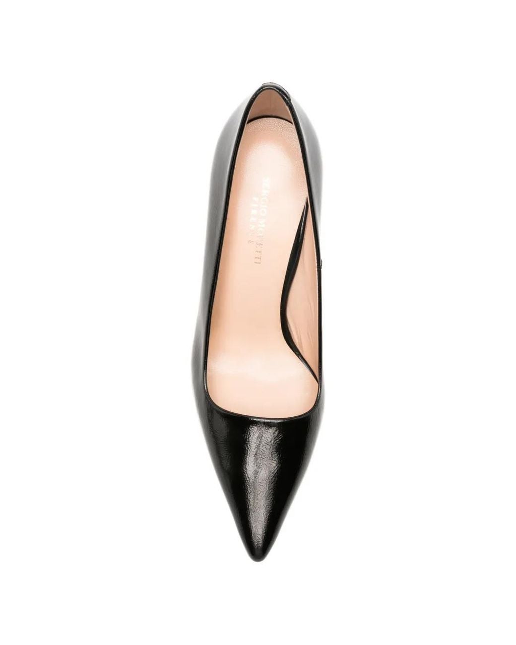 SERGIO MORETTI FIRENZE Black Pointed-Toe Pumps
