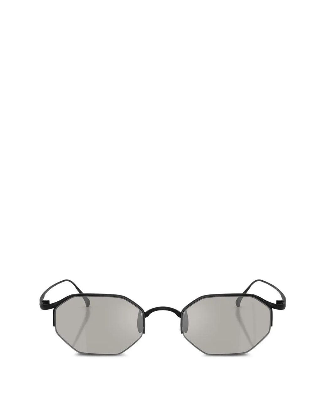 Giorgio Armani Metallic Geometric-Frame Sunglasses for men