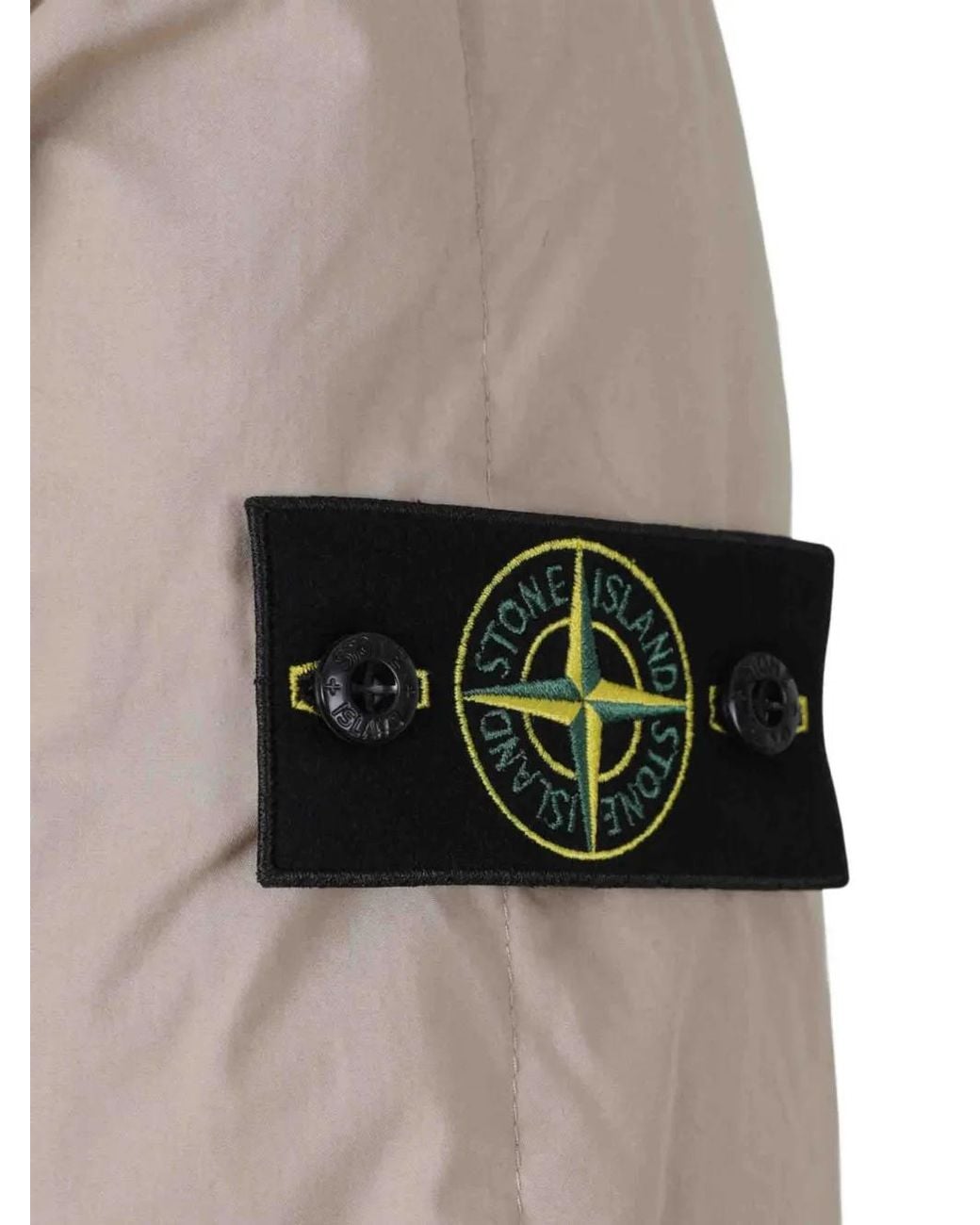 Stone Island Natural Logo-Patch Quilted Jacket for men
