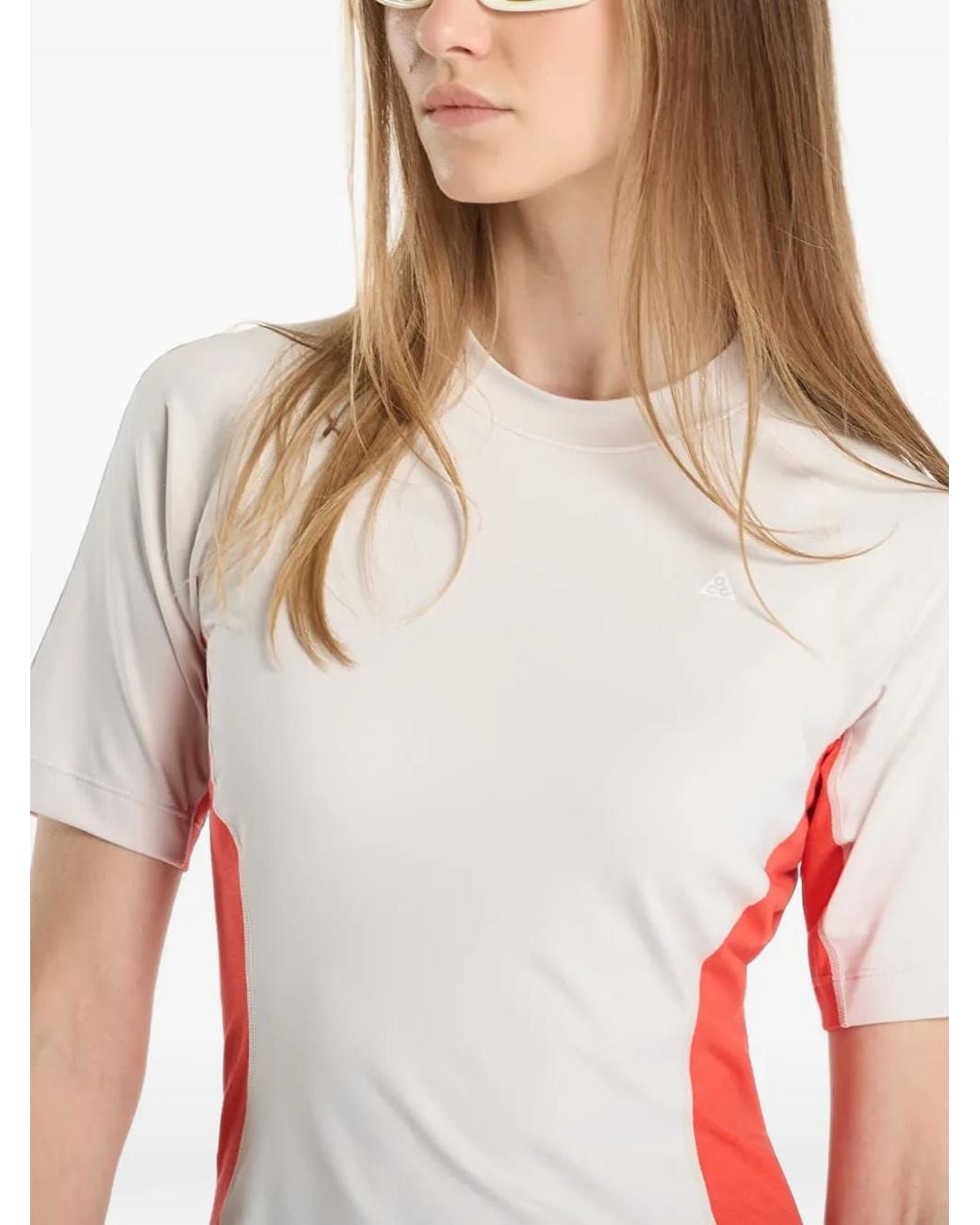 Nike White T-Shirt Wildsee Dri-Fit À Design Colour Block