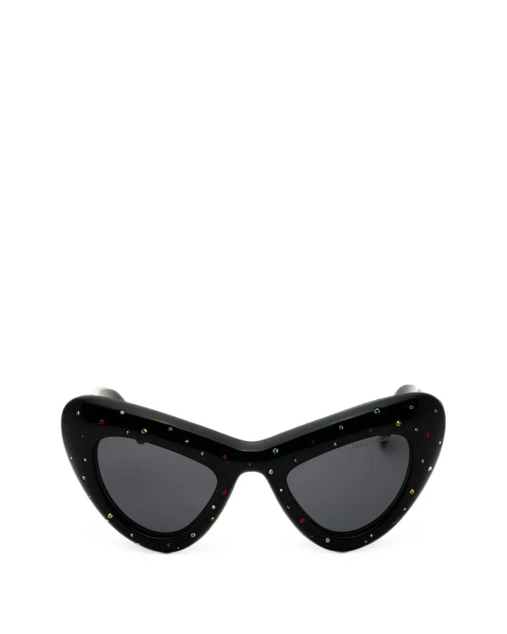 Marc Jacobs Black Crystal-Embellished Cat-Eye Sunglasses
