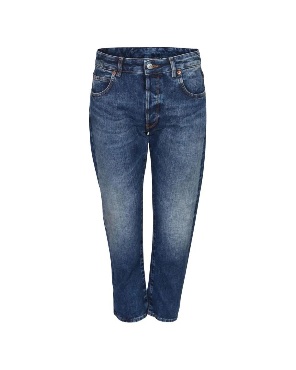 6397 Blue Faded Whiskered Jeans for men