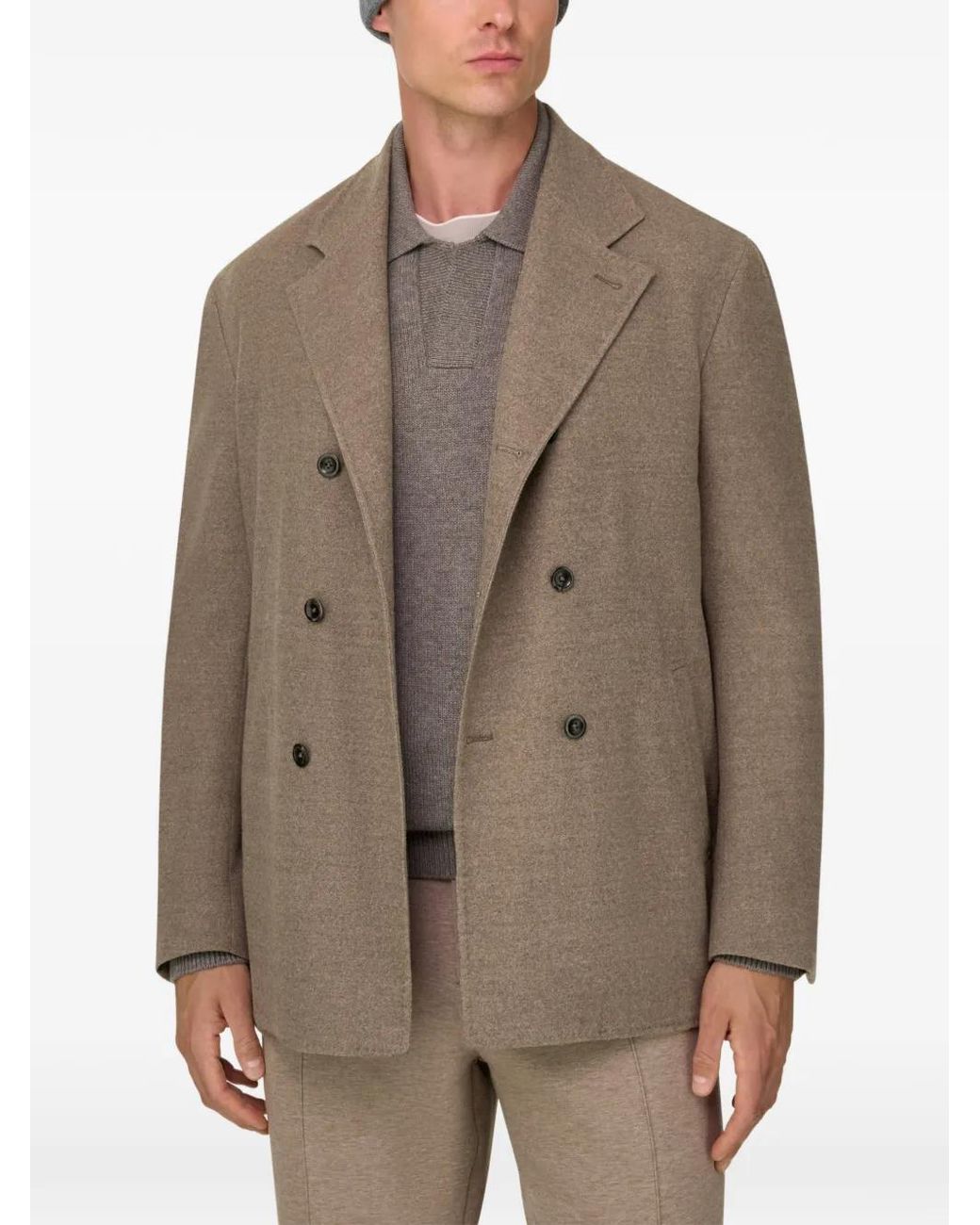 Boggi Gray Double-Breasted Blazer for men