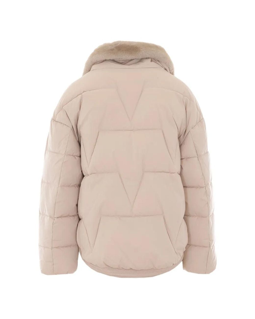 Vegancode Natural Faux-Fur Trim Padded Jacket