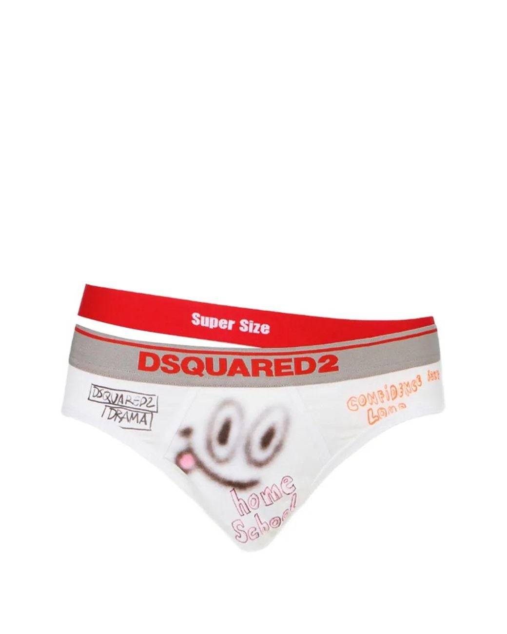 DSquared² Red Graffiti Briefs for men