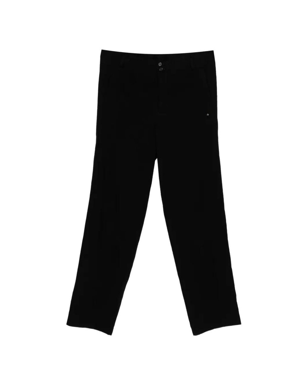 Ma+ Black Cross-Embossed Trousers for men