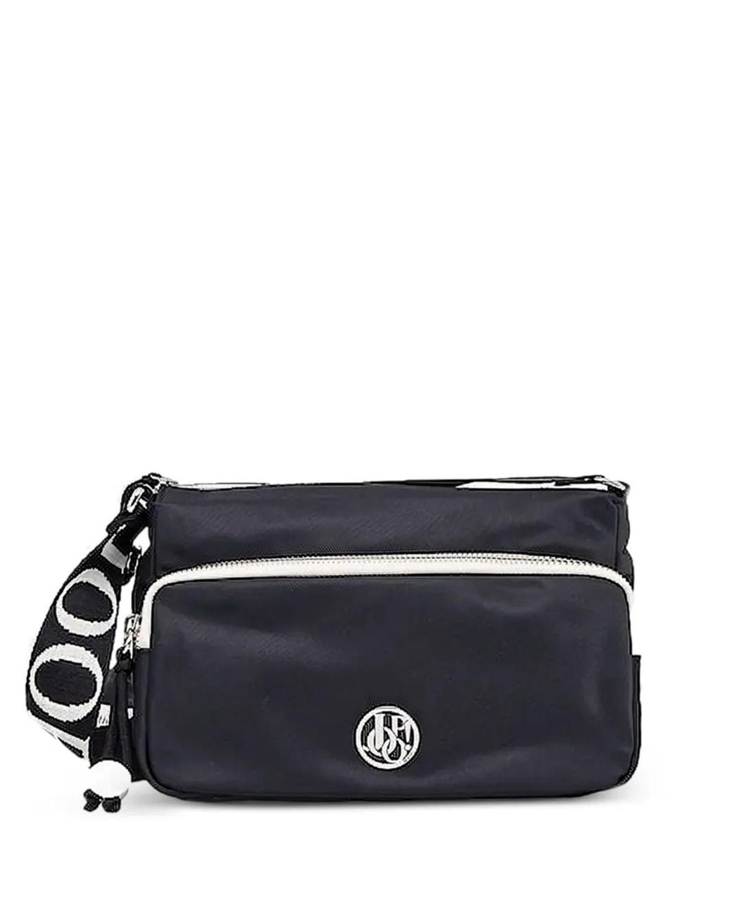 Joop! Black Logo-Strap Zip-Fastening Crossbody Bag
