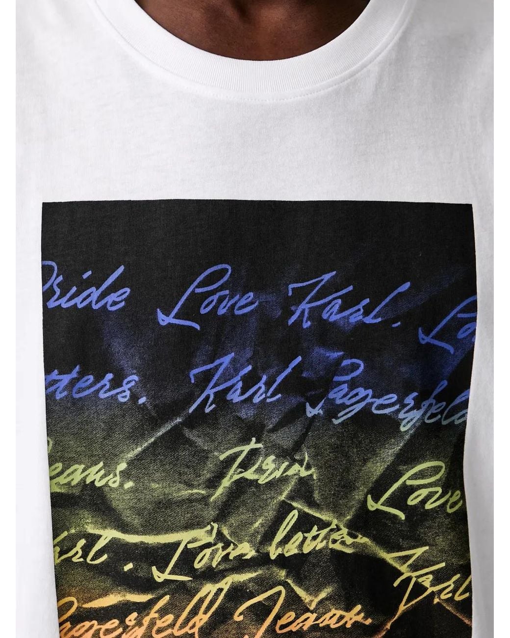 Karl Lagerfeld White Love Letter Graphic-Print Vest for men