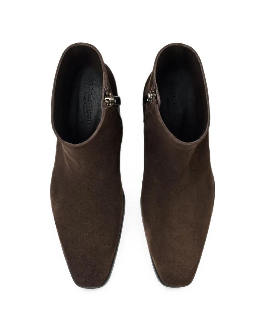 Scarosso Brown Ambra Square-Toe Ankle Boots