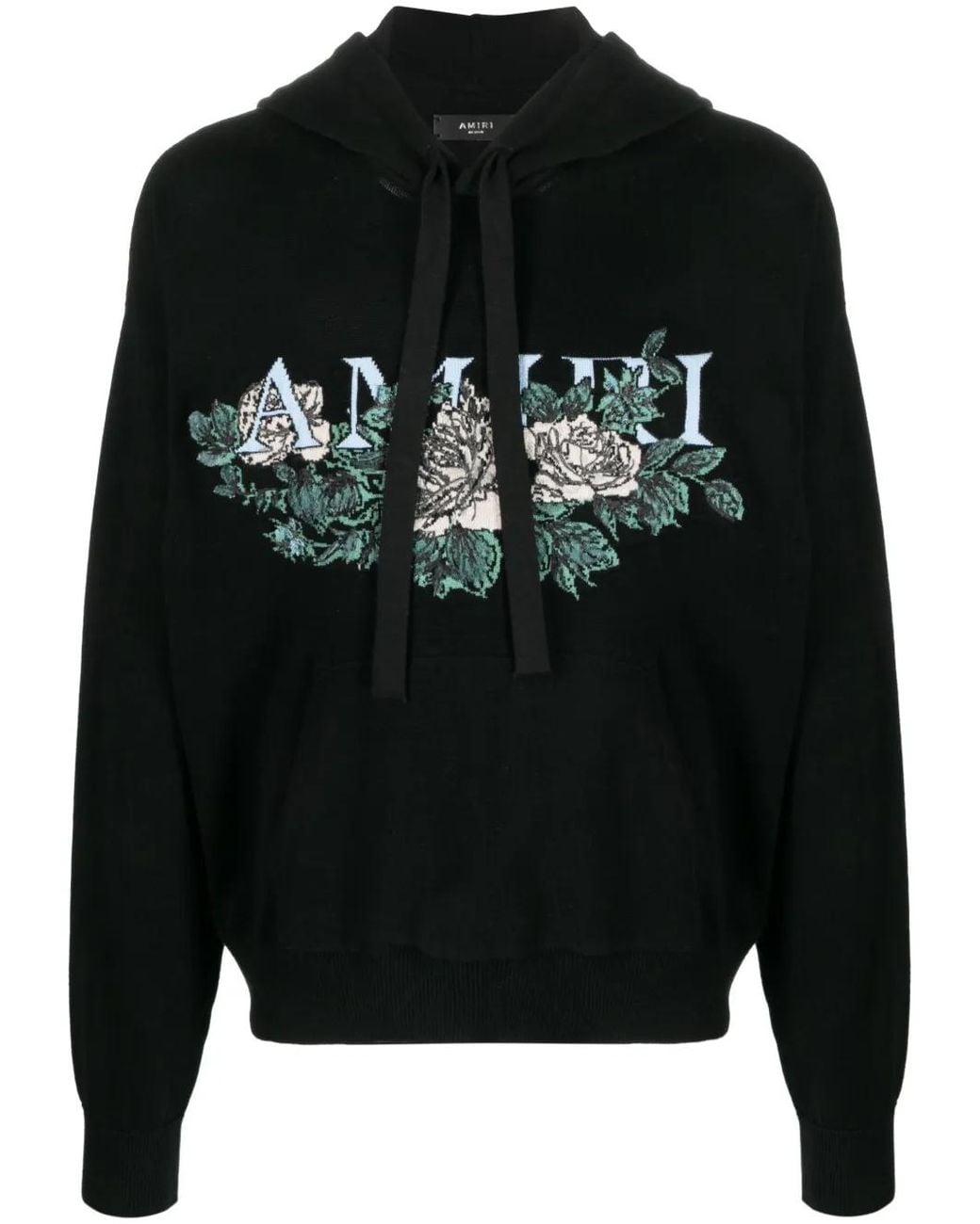 Amiri Black Logo Hooded Cotton Jumper for men