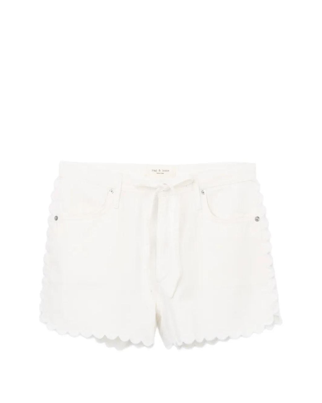 Rag & Bone White Nolan Shorts