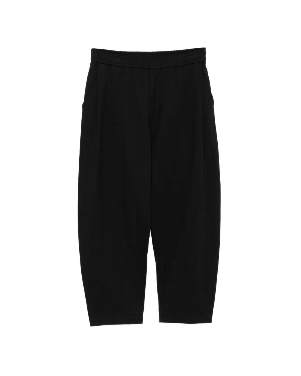 CROQUIS Black Tapered Drawstring Trousers for men