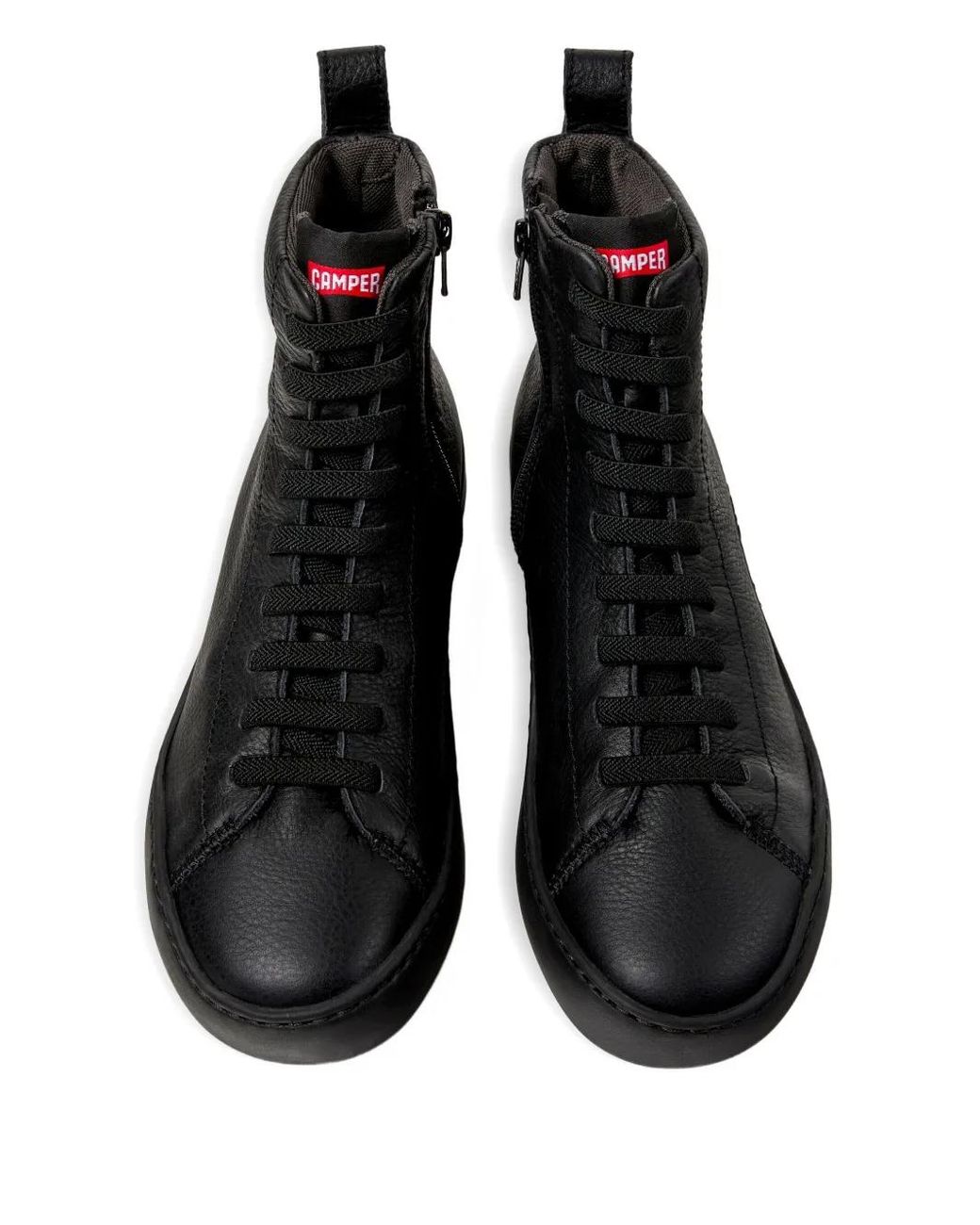 Camper Black Lace-Up Boots