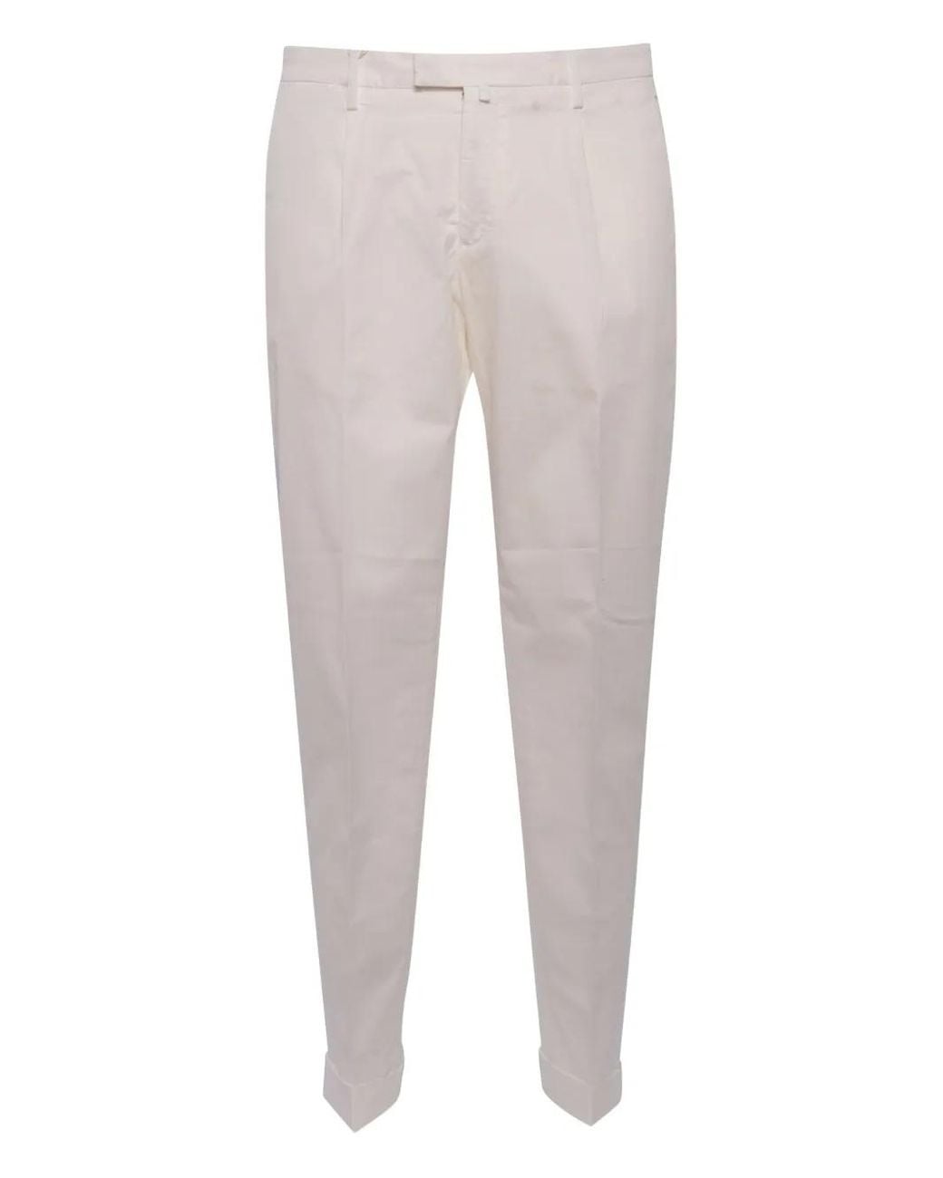 Briglia 1949 Gray Pleated-Cuff Trousers for men