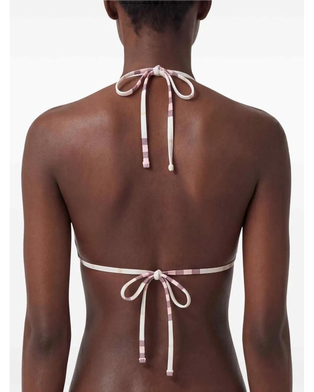 Burberry Pink Check Bikini Top