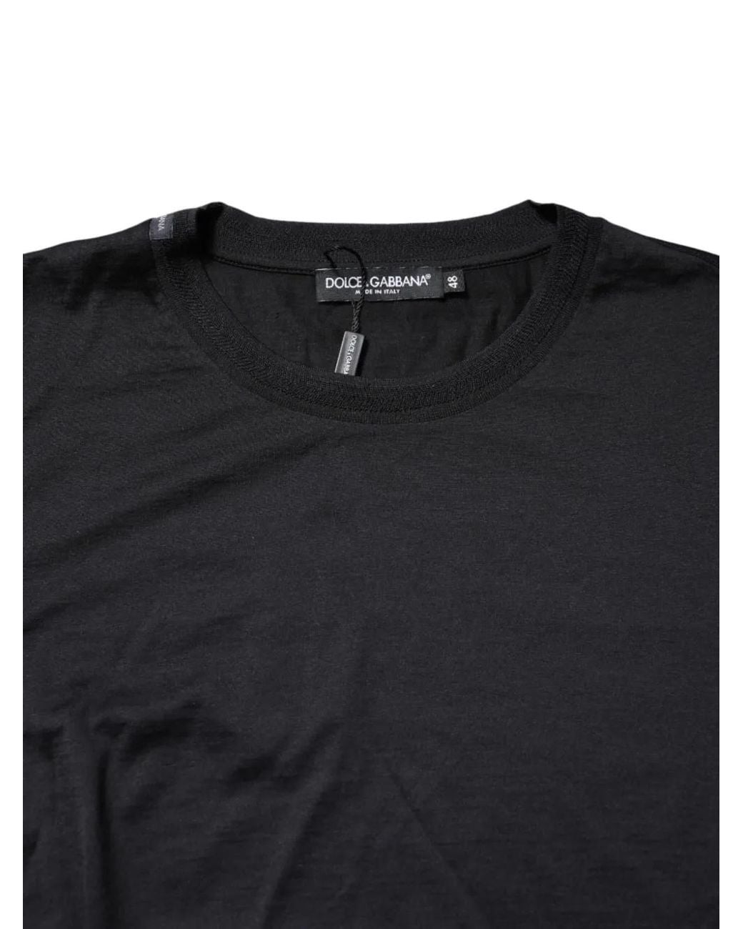 Dolce & Gabbana Black Crew-Neck Long-Sleeves Sweatshirt for men