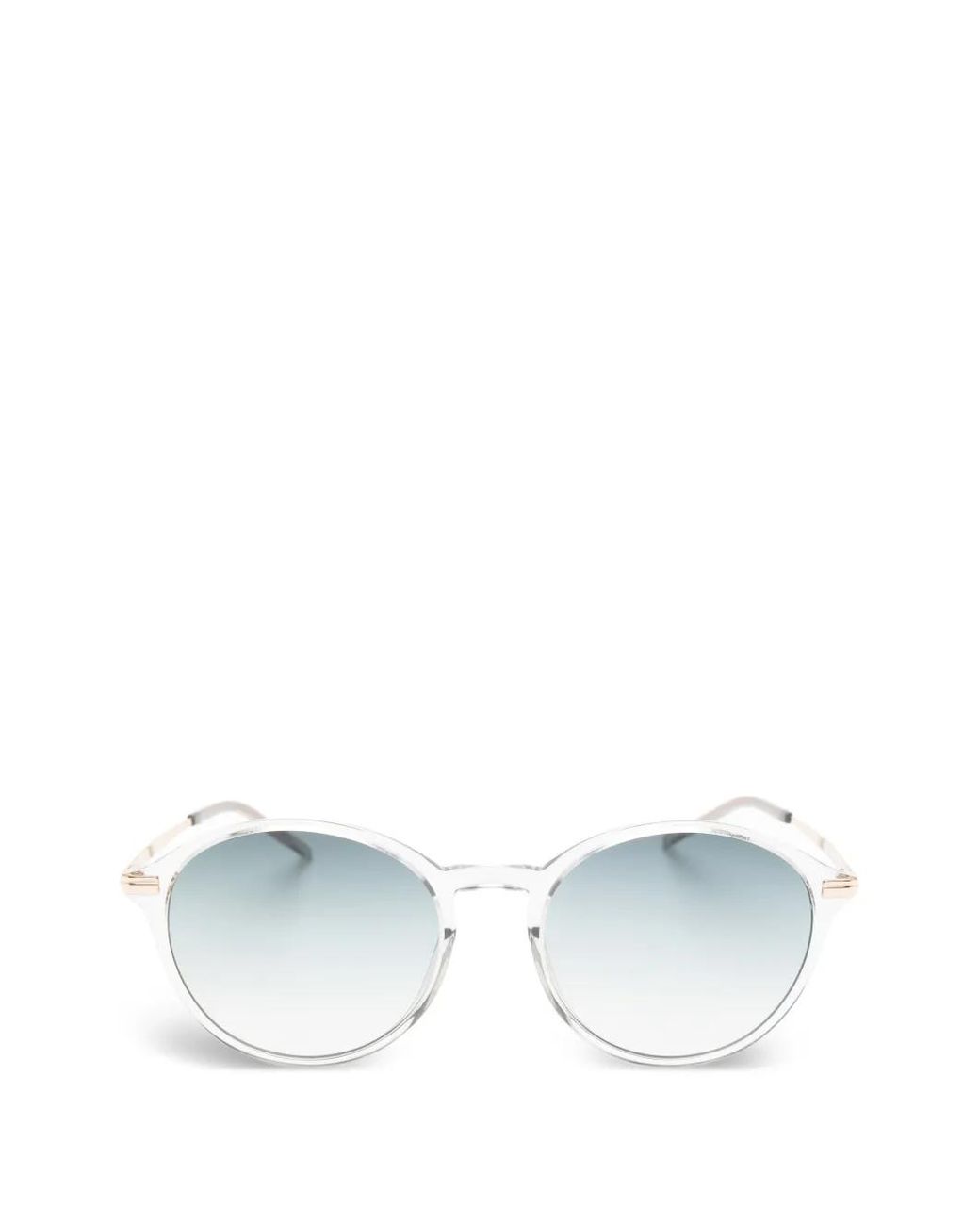 Boss White Round-Frame Sunglasses for men
