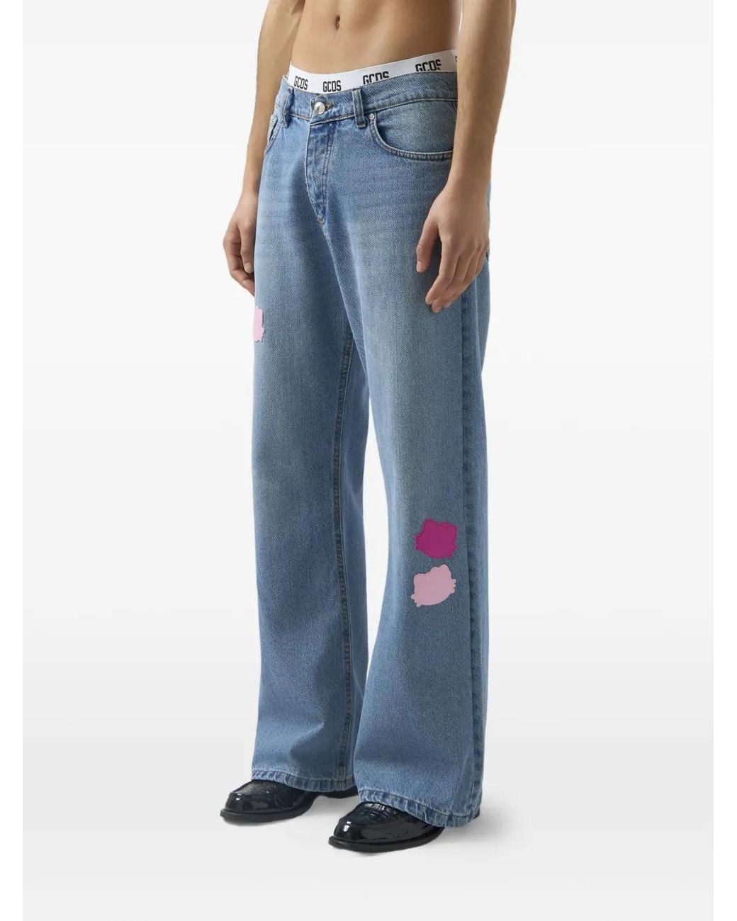 Gcds Blue X Hello Kitty Denim Trousers for men