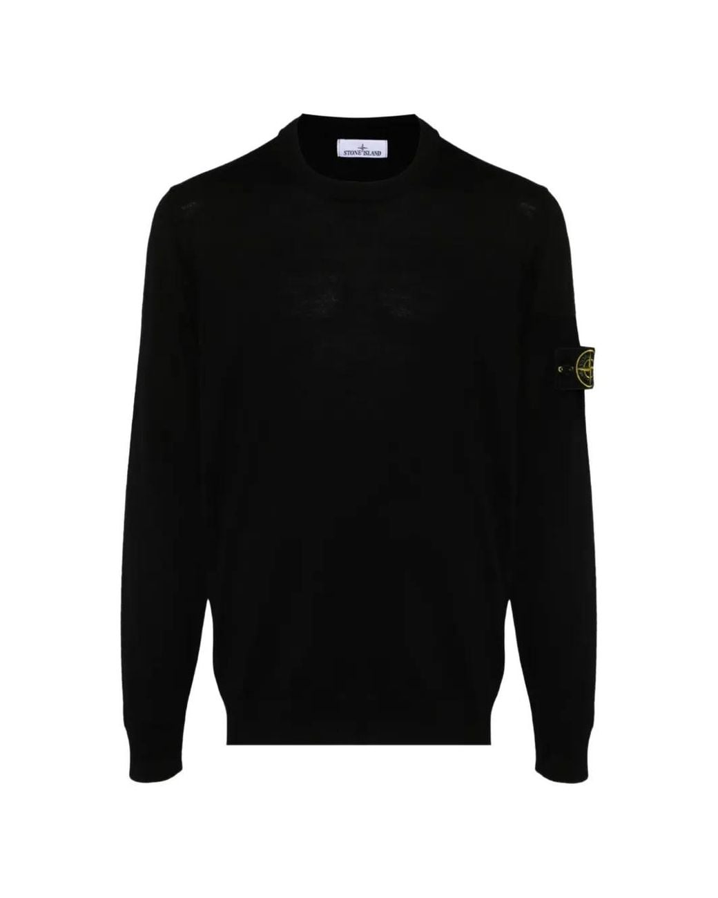 Stone Island Black 5100071 Light Pure Rws Wool Jumper for men